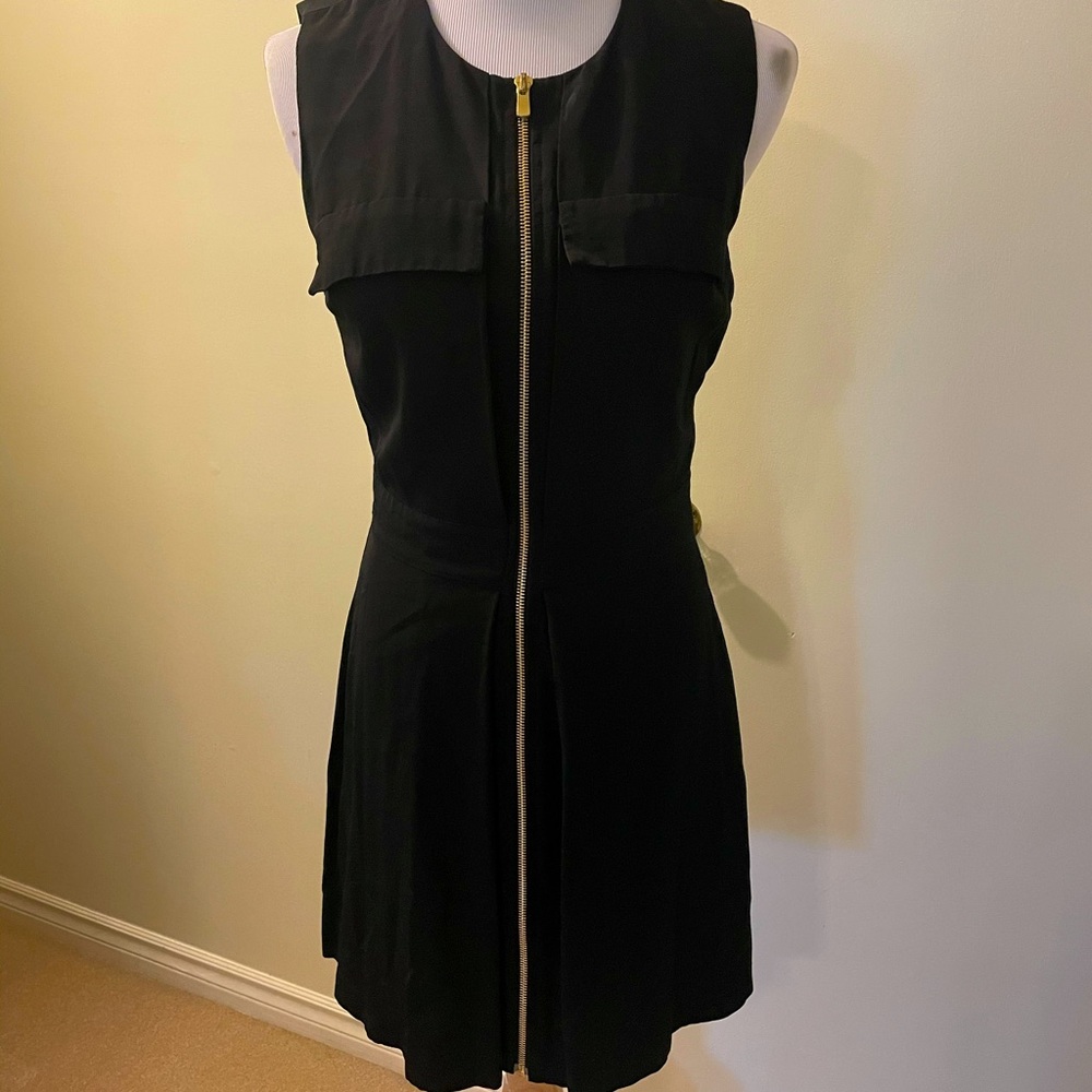 Sandro zip front sleeveless dress